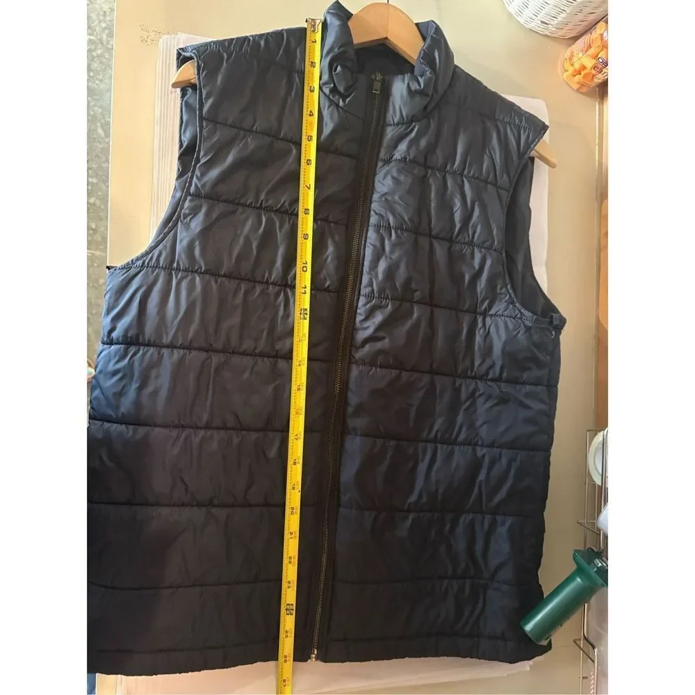 NEXT Signature Mens Black Puffer Vest Italian Fabric‎ Sleeveless Jacket